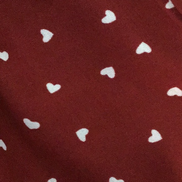 New, never worn SHEIN heart print puff sleeve peplum top, size medium - Picture 7 of 7